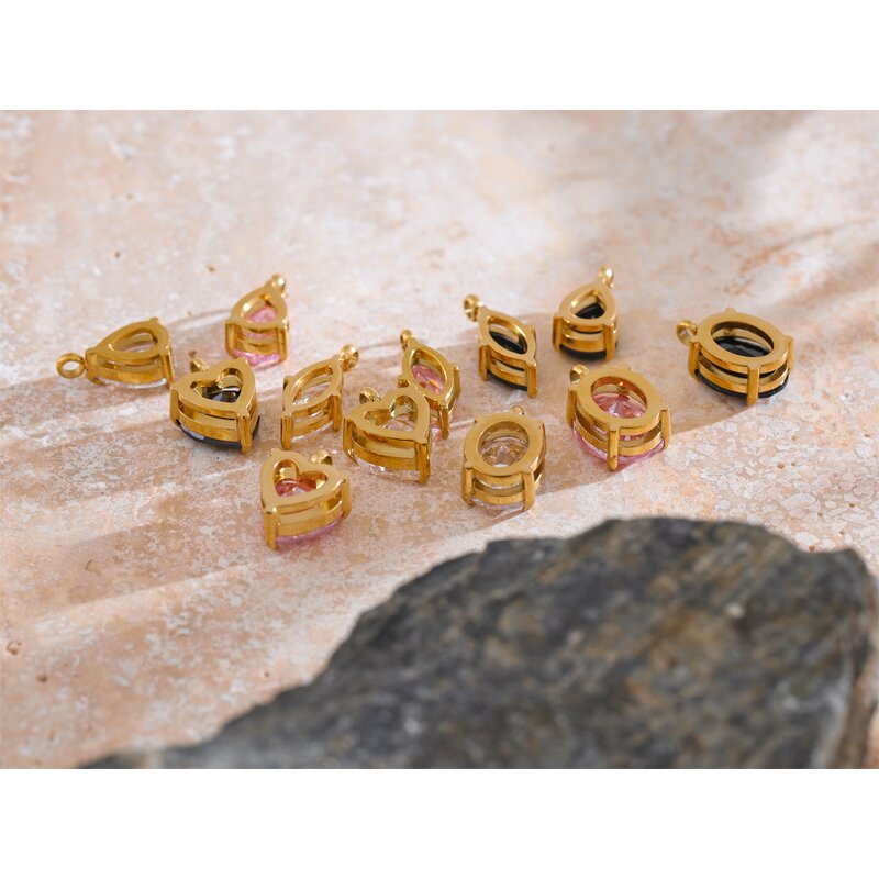 Shiny Heart Pendant Supplier - JINYOU 0098 Exquisite Stainless Steel Colorful