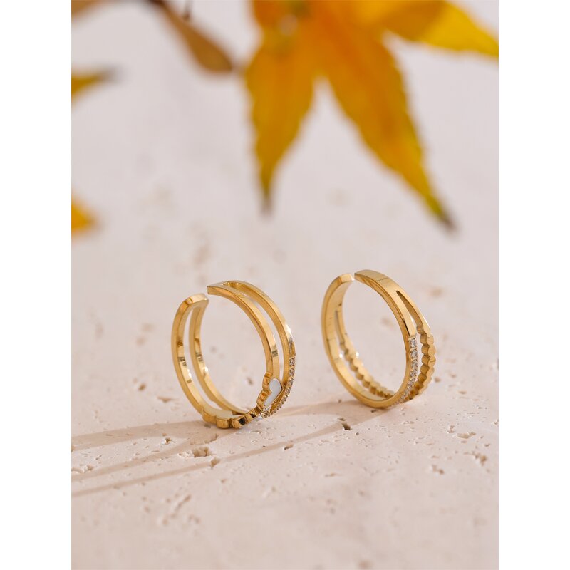 Heart Open Ring Supplier - JINYOU 5350 New Arrival Cubic Zirconia Waterproof