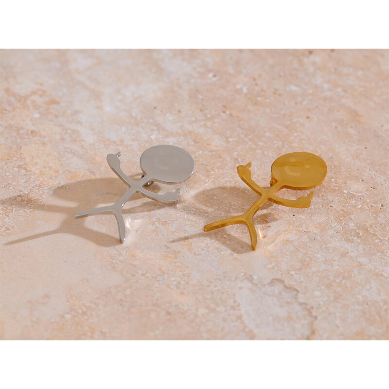 Match Man Brooch Manufacturer - JINYOU 4531 Fashion Stainless Steel Metal Cute