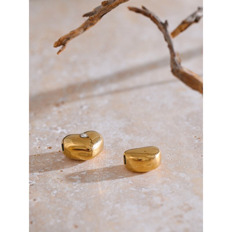 Cubic Zirconia DIY Supplier - JINYOU 0094 Trendy Stainless Steel Heart Love