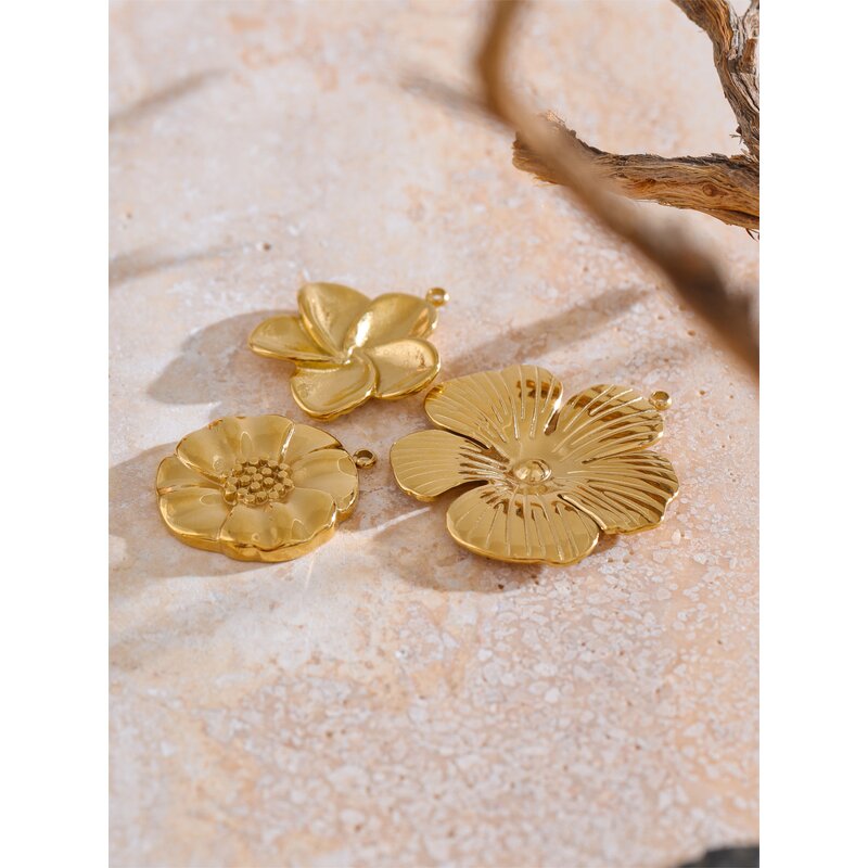 Flower Cross Pendant Manufacturer - JINYOU 0032 Stainless Steel DIY Making