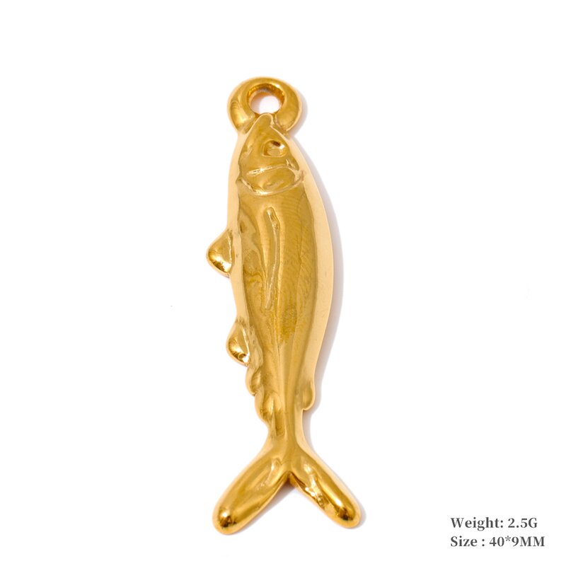 Fish Bones Pendants Supplier - JINYOU 027 Fashion Gold Plated Stainless Steel