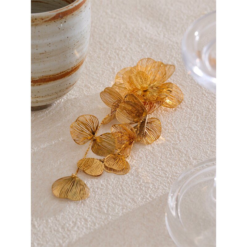 Leaf Flower Brooch Manufacturer - JINYOU 5253 Exclusive Style Stainless Steel