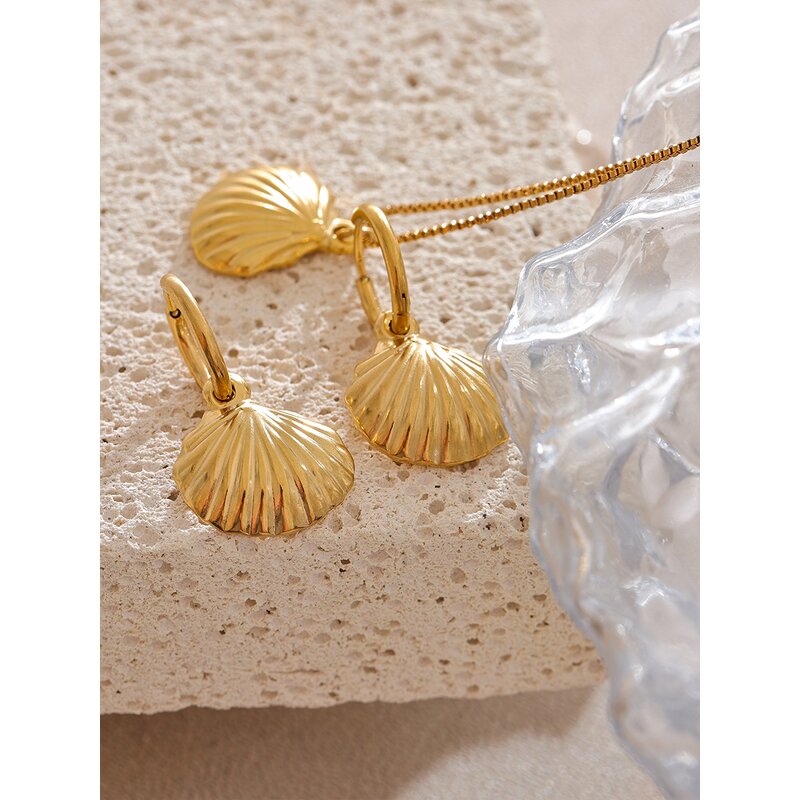 Shell Jewelry Set Manufacturer - JINYOU 815 Trendy Summer Necklace Earrings