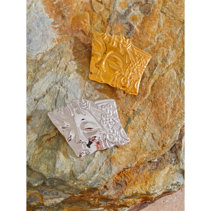 Face Shape Brooch Supplier - JINYOU 4520 New Fashion Stainless Steel Metal