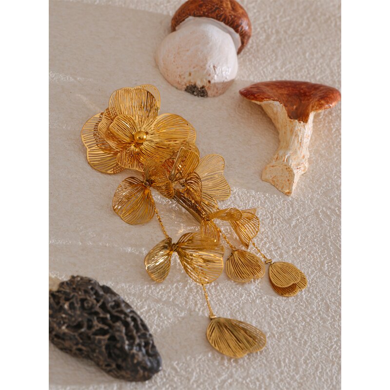 Leaf Flower Brooch Manufacturer - JINYOU 5253 Exclusive Style Stainless Steel