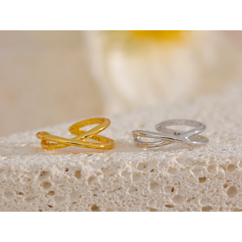 Gold Color Ear Clips Supplier - JINYOU 042 1PC Sterling Silver Minimalist 18k