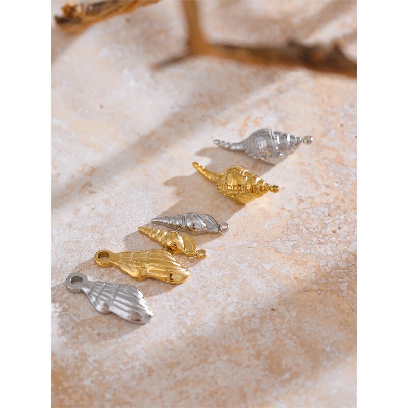 Conch Shell Charm Manufacturer - JINYOU 0110 Trendy Stainless Steel Metal
