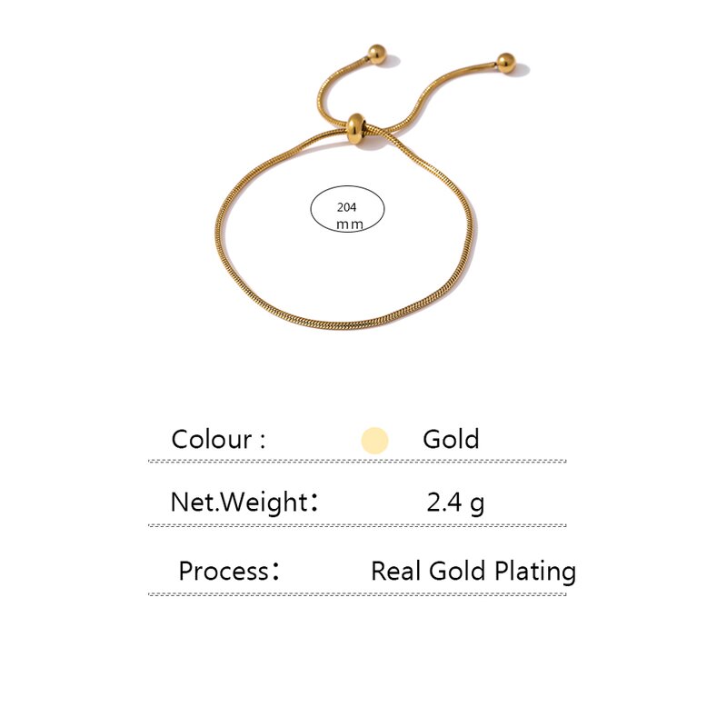 Retractable Snake Bracelet Manufacturer - JINYOU 1908 Wholesale 18K Gold Plated