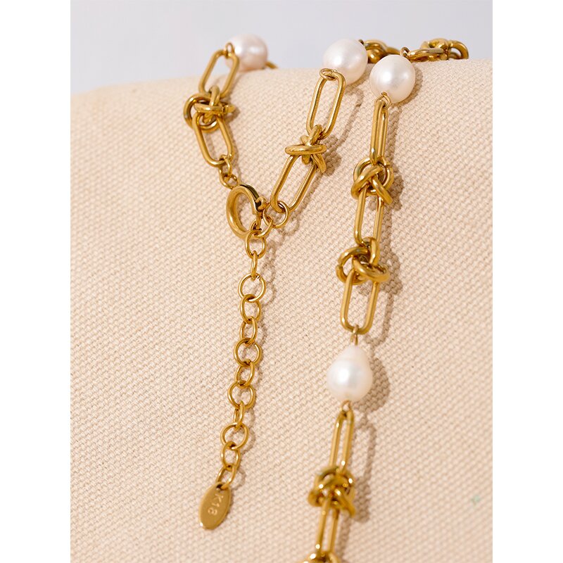 Natural Pearl Set Supplier - JINYOU 241 Fashion Trendy Stainless Steel Chain