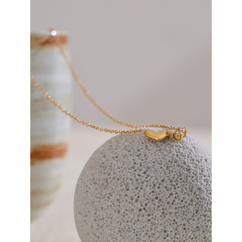 Zircon Heart Pendant Manufacturer - JINYOU 5189 New Arrival 18K Plated
