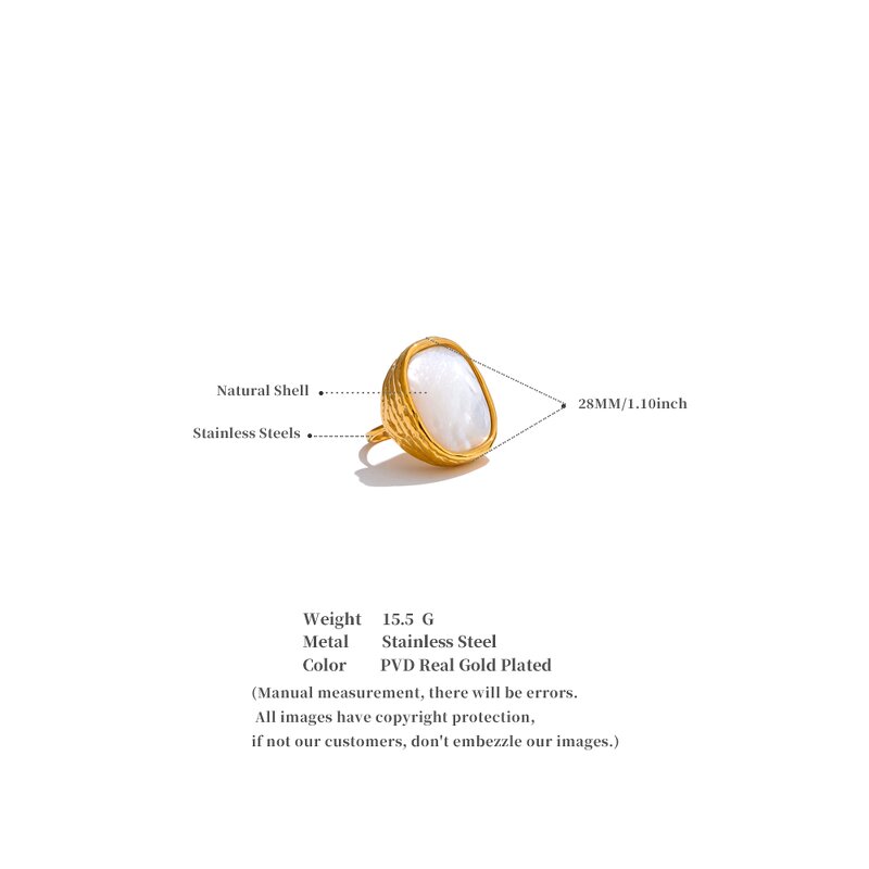 White Shell Ring Manufacturer - JINYOU 5563 New Arrival Thick Adjustable
