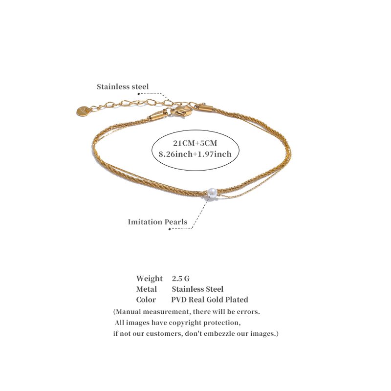 Simulated Pearls Anklet Supplier - JINYOU 4288 Fashion Summer Barefoot Chain