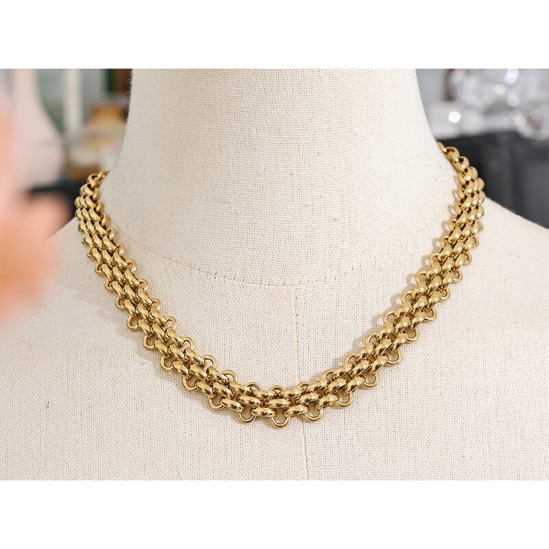 Metal Chain Set Manufacturer - JINYOU 606 Waterproof 18K Gold Plated Stainless