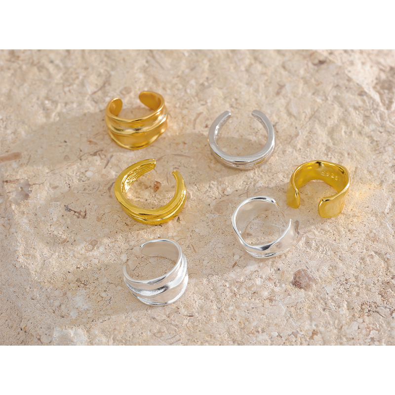 Sterling Silver Ear Bones Manufacturer - JINYOU 07 1PC 925 Stylish Small Geometric