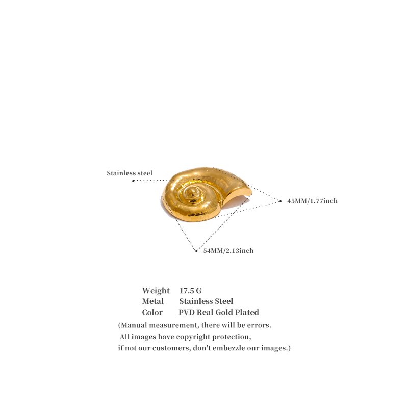 Conch Shape Brooch Manufacturer - JINYOU 5172 New Arrival Stainless Steel