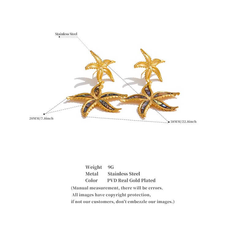 Starfish Flower Earrings Manufacturer - JINYOU 786 Fashion Big Drop for Women
