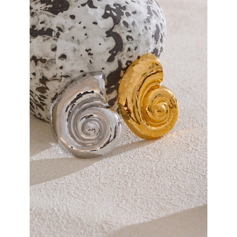 Conch Shape Brooch Manufacturer - JINYOU 5172 New Arrival Stainless Steel