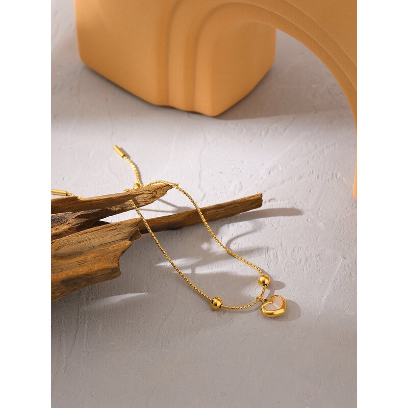 Heart Shell Anklet Supplier - JINYOU 1336 Fashion Natural Chain Summer