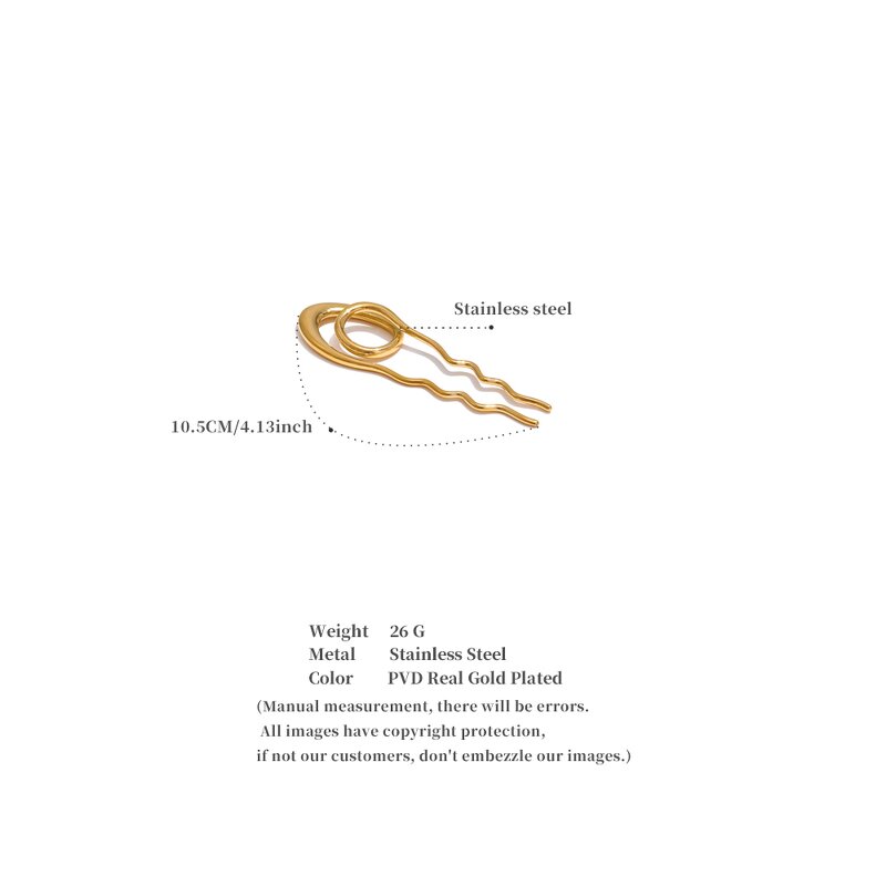 Stainless Steel Hair Clip Manufacturer - JINYOU 4726 New Arrival Waterproof 18K