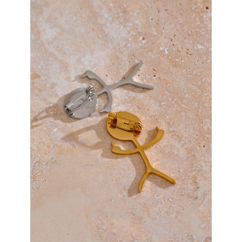 Match Man Brooch Manufacturer - JINYOU 4531 Fashion Stainless Steel Metal Cute