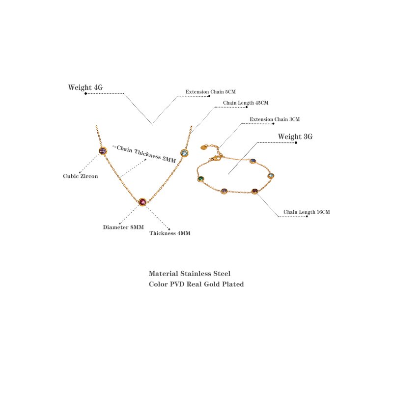 Cubic Zirconia Set Manufacturer - JINYOU 986 Fashion 18K Gold Plated Collar