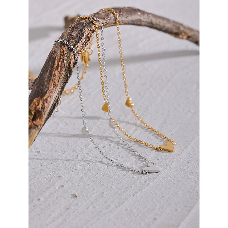 Heart Chain Anklet Manufacturer - JINYOU 1746 Rust Proof Stainless Steel Gold
