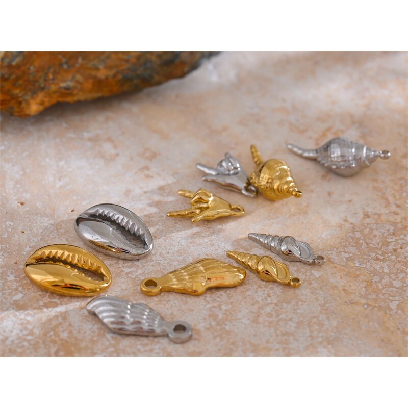 Conch Shell Charm Manufacturer - JINYOU 0110 Trendy Stainless Steel Metal