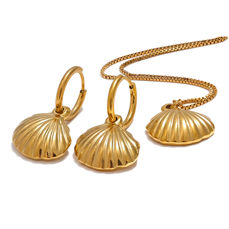 Shell Jewelry Set Manufacturer - JINYOU 815 Trendy Summer Necklace Earrings