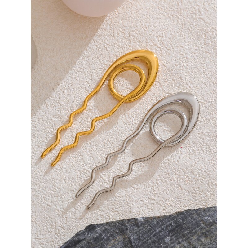 Stainless Steel Hair Clip Manufacturer - JINYOU 4726 New Arrival Waterproof 18K