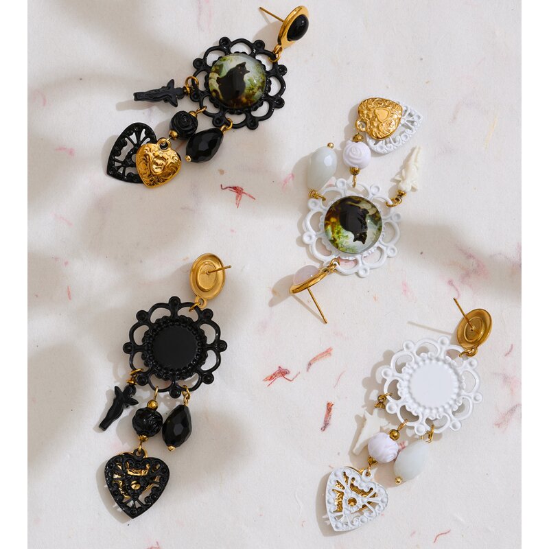 Plastic Earrings Supplier - OEM/ODM JINYOU 1968 Vintage Cat Pattern