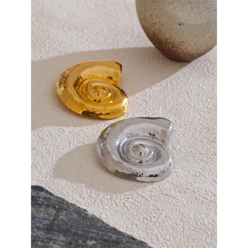 Conch Shape Brooch Manufacturer - JINYOU 5172 New Arrival Stainless Steel
