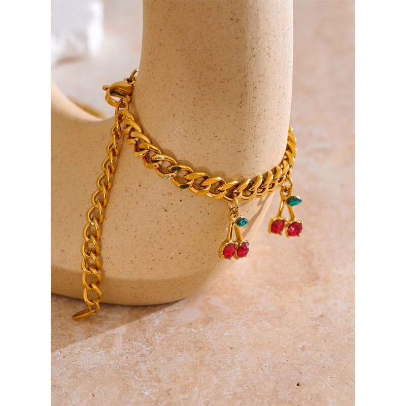 Zircon Cherry Set Supplier - JINYOU 4566 Chain Necklace Bracelet Statement