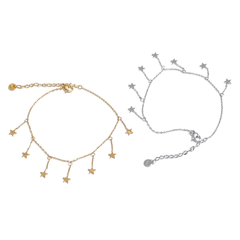 Long Star Anklet Supplier - JINYOU 687 316L Stainless Steel Summer Beach