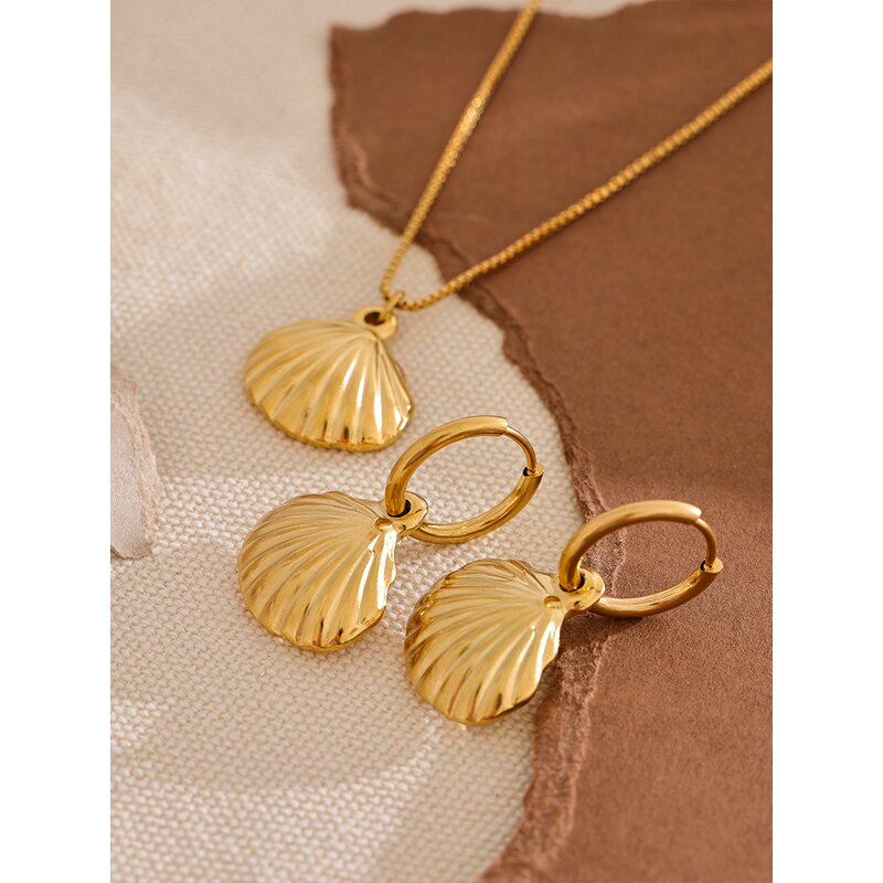 Shell Jewelry Set Manufacturer - JINYOU 815 Trendy Summer Necklace Earrings