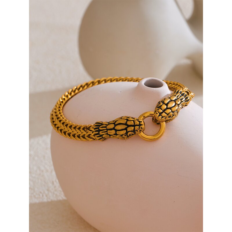 Snake Shape Bracelet Manufacturer - JINYOU 5426 New Arrival 23cm Stainless Steel