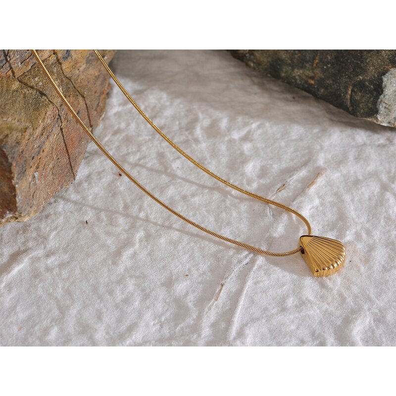 Metal Shell Pendant Necklace Supplier - JINYOU 1025 Statement Waterproof Summer