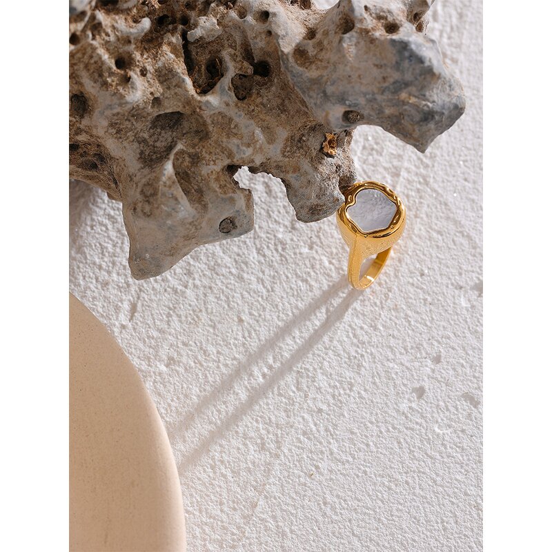 Sea Shell Ring Manufacturer - JINYOU 2155 Casting 18K Gold Tarnish Free