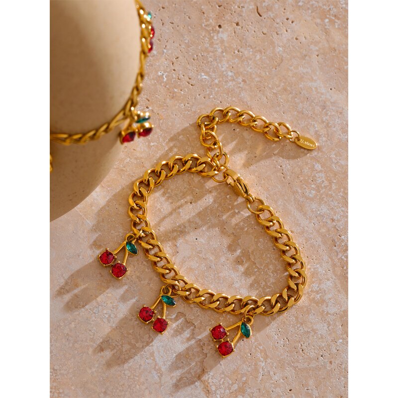 Zircon Cherry Set Supplier - JINYOU 4566 Chain Necklace Bracelet Statement