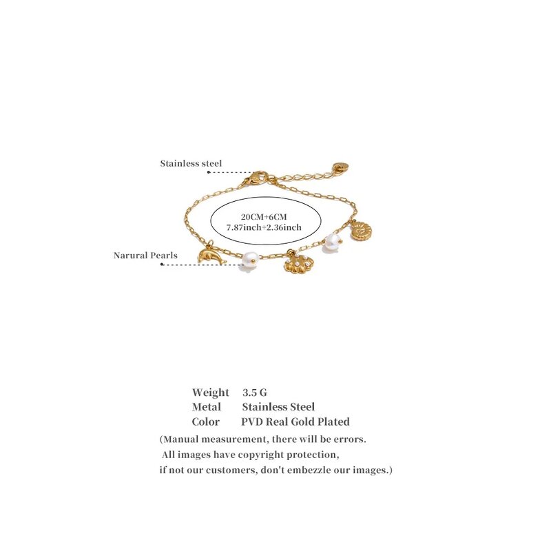 Pearl Chain Bracelet Manufacturer - JINYOU 4952 New Arrival Natural Waterproof