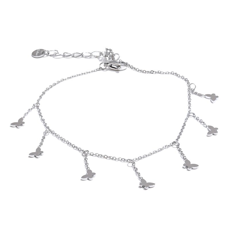 Butterfly Chain Anklet Manufacturer - JINYOU 708 Trendy Stainless Steel Drop