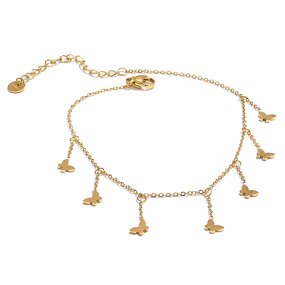 Butterfly Chain Anklet Manufacturer - JINYOU 708 Trendy Stainless Steel Drop