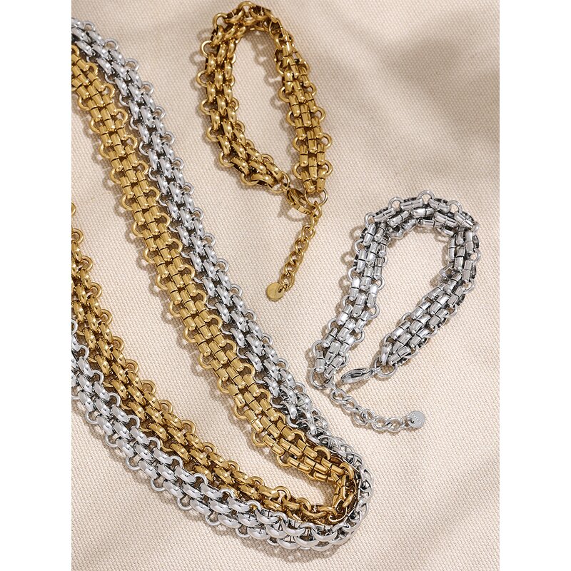 Metal Chain Set Manufacturer - JINYOU 606 Waterproof 18K Gold Plated Stainless