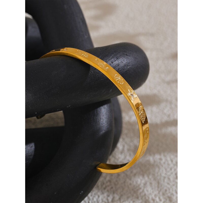 Beach Open Bracelet Supplier - JINYOU 4060 Ocean Element Stainless Steel