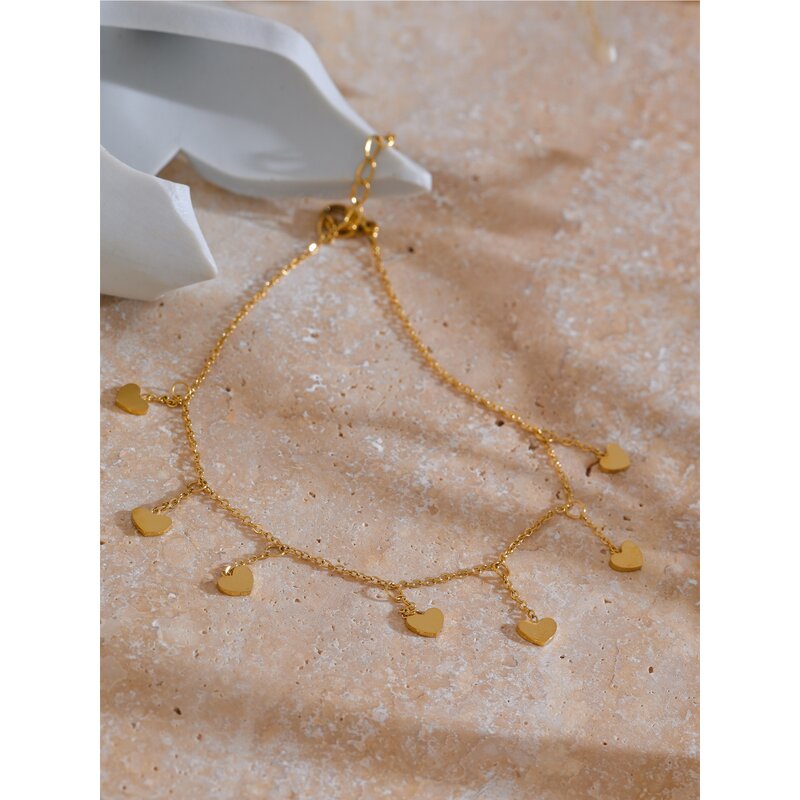 Heart Chain Anklet Manufacturer - JINYOU 4336 Fashion Summer Barefoot Bracelets