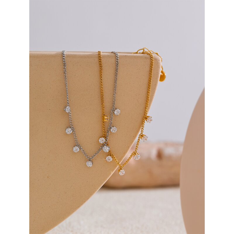 Zirconia Chain Bracelet Supplier - JINYOU 4817 New Arrival Cubic 18K Gold Plated