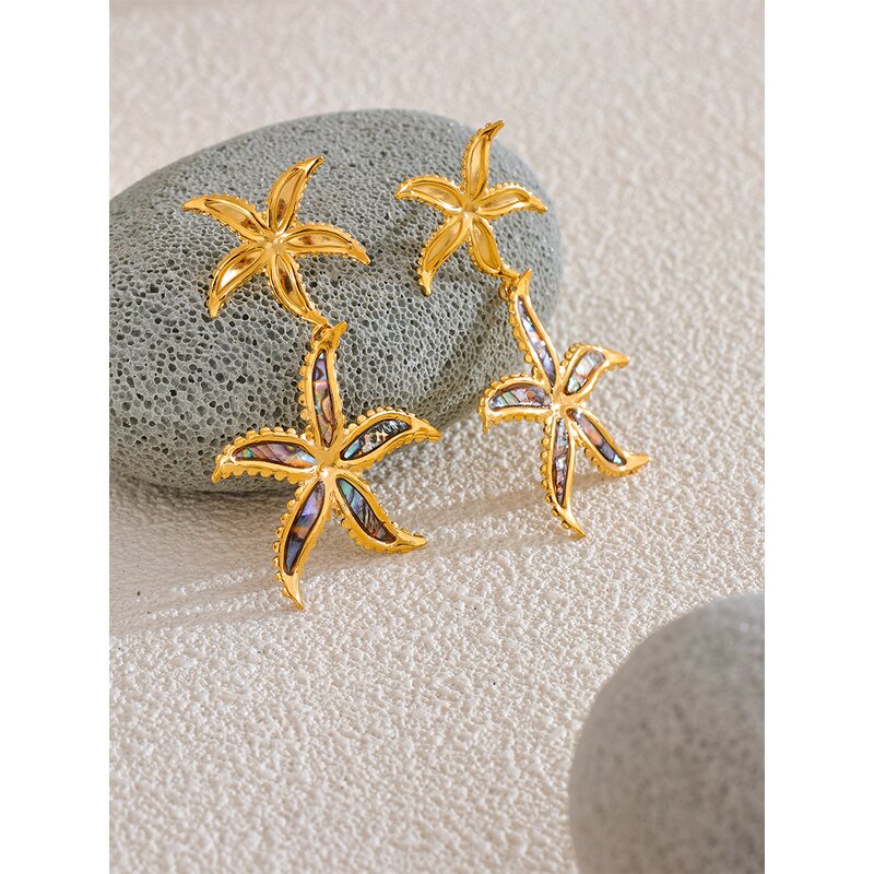 Starfish Flower Earrings Manufacturer - JINYOU 786 Fashion Big Drop for Women