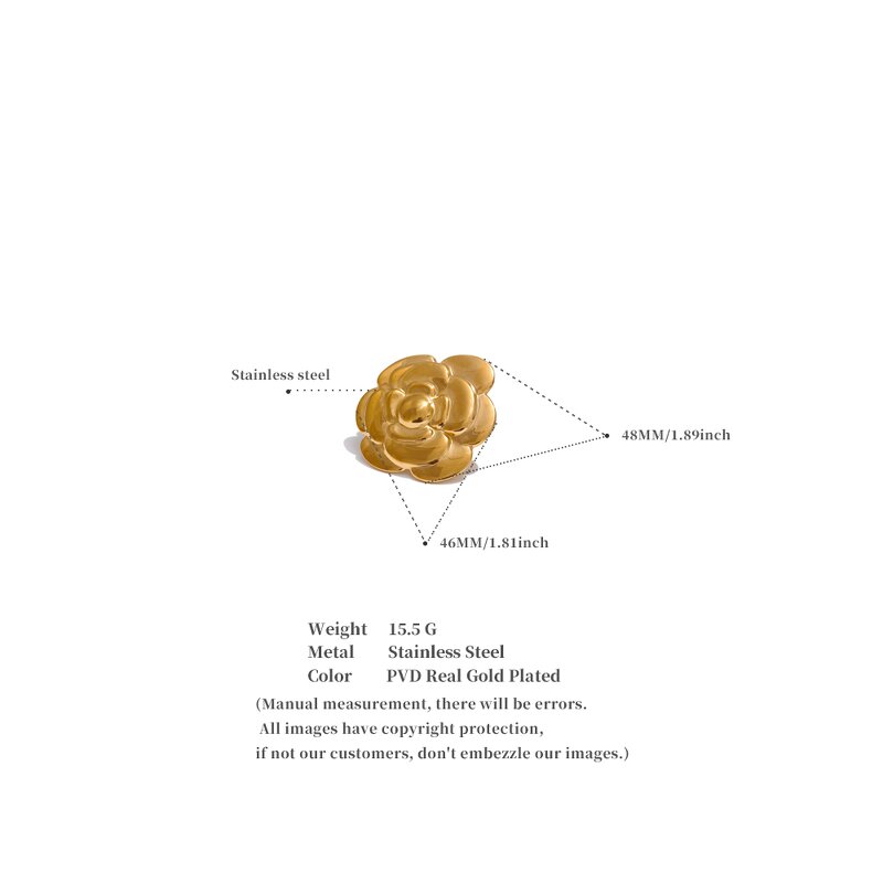 Metal Flower Brooch Supplier - JINYOU 5185 New Arrival Waterproof Stainless