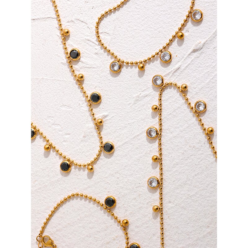 Luxury Zirconia Set Supplier - JINYOU 1204 Waterproof Cubic Zirconia Chain