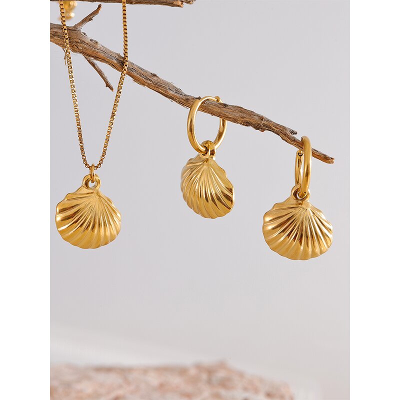 Shell Jewelry Set Manufacturer - JINYOU 815 Trendy Summer Necklace Earrings
